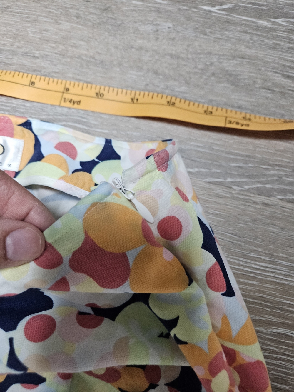 Talbots Floral Midi Skirt in Black, Yellow, Pink and Orange - Picture 6 of 7